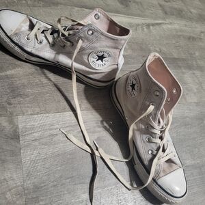 Pink Soft Converse All Star High Top Sneakers